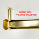 Under Shelf Oval Rod Corner Bracket - Satin Brass By EPCO