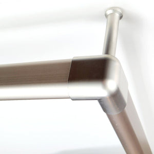 Under Shelf Oval Rod Corner Bracket - Satin Nickel By EPCO