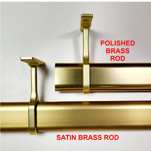 Oval Closet Rod Center Support, Satin Brass