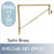 Satin Brass Shelf & Rod Bracket for oval rod, By EPCO