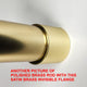 Satin Brass Invisible Flange for 1-5-16 Closet Rod