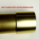 Satin Brass Invisible Flange for 1-5-16 Closet Rod