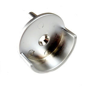 32mm Pinned Single Open Flange For 1 5/16 Dull Chrome Closet Rod