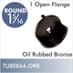 32mm Pinned Single Open Flange For 1 5/16 Oil Rubbed Bronze Rod