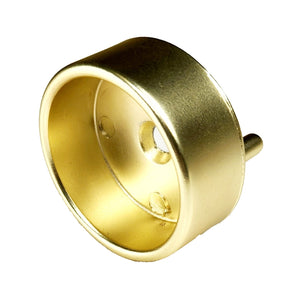 32mm Pinned Single Closed Flange For 1 5/16 Satin Brass Closet Rod