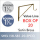 Box of 20 Satin Brass Shelf & Rod Bracket For Round Rod,  by EPCO, Value Line