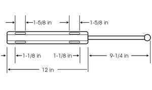 Extra Large Valet Rod -Satin Brass