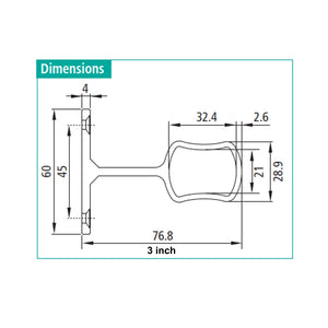 TUBE436-ORB - Signature center support, Oil Rubbed Bronze