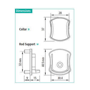 TUBE435-SB - Signature mounting flange, Satin Brass