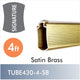 4ft Satin Brass Signature Closet Rod, TUBE430-4-SB