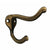 Hook, Large Bent Coat and Hat - Antique Brass CH105-ZAB-2