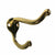 Hook, Large Bent Coat and Hat - Polished Brass CH105-ZB-2