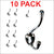 Coat and Hat Hook CH667- Polished Chrome 10 Pack